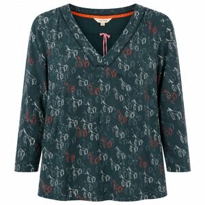 NWT White Stuff Equestrian Horse Print Tunic Top Women US 10 Horse Girl Barncore